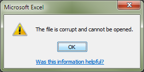 Corrupted File Warning