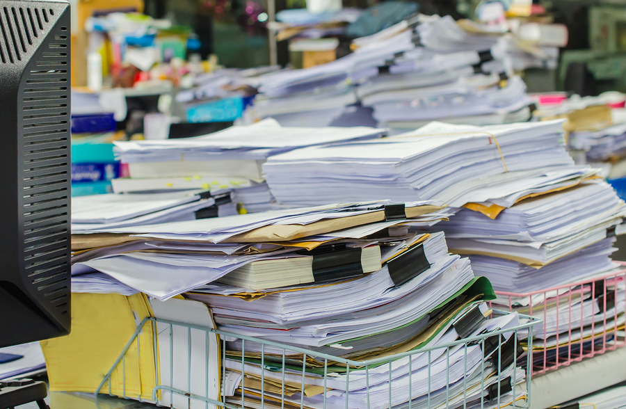 sorting through your documents- document disposal