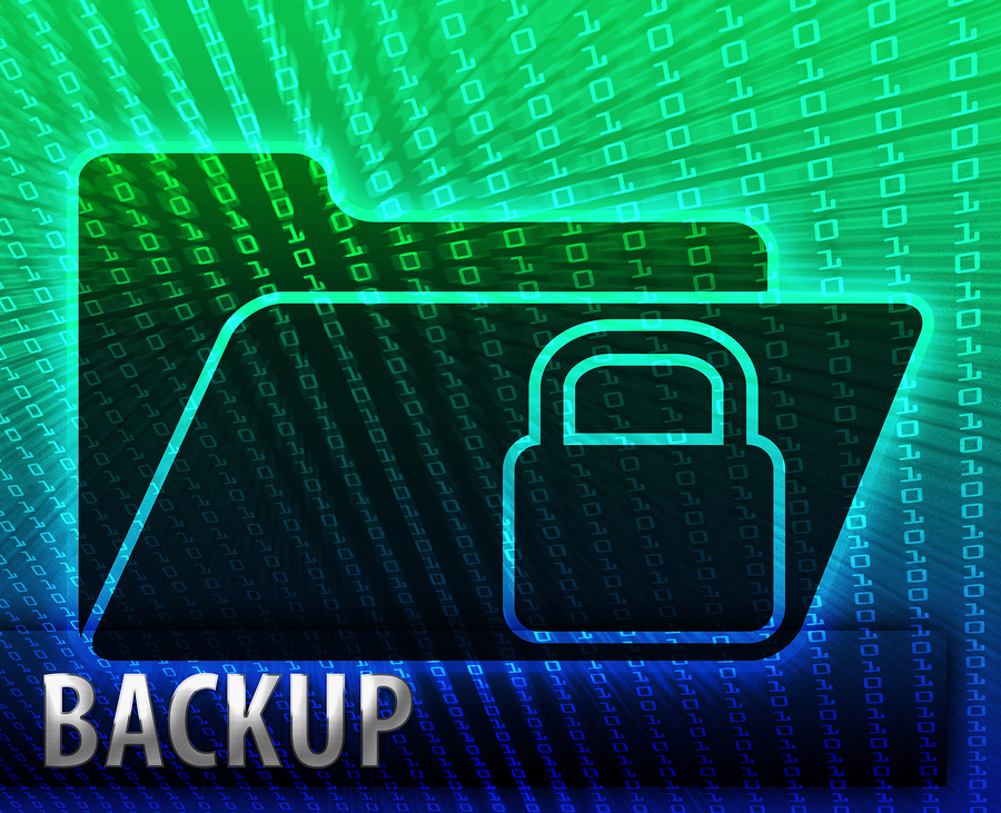 Data information backup storage folder concept illustration