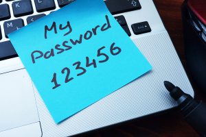 bad password habit personal information storing passwords paper computer browser hacker identity theft