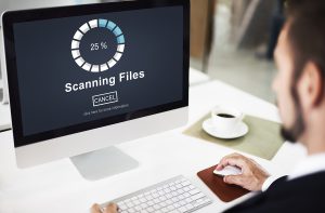 Scanning Files Searching Processing Anti-virus Concept