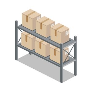 Document storage facility shelf