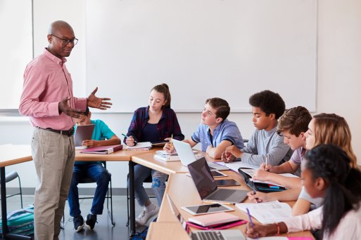 Teacher with Students