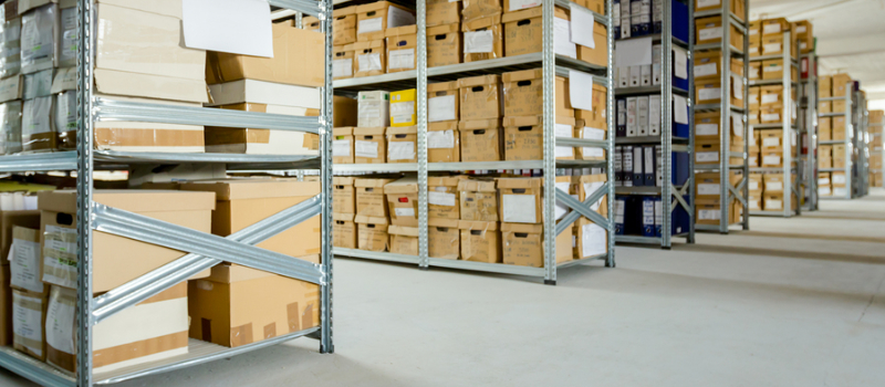 records stored in a warehouse