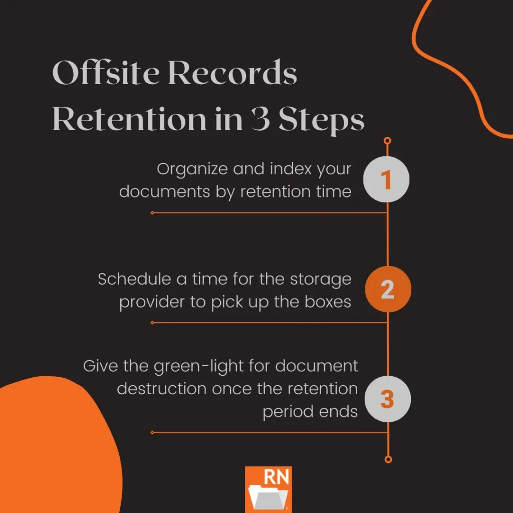 offsite records retention in 3 easy steps
