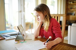 Girl at Desk