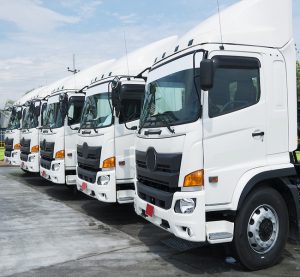 Mobile Shredding Trucks Parked