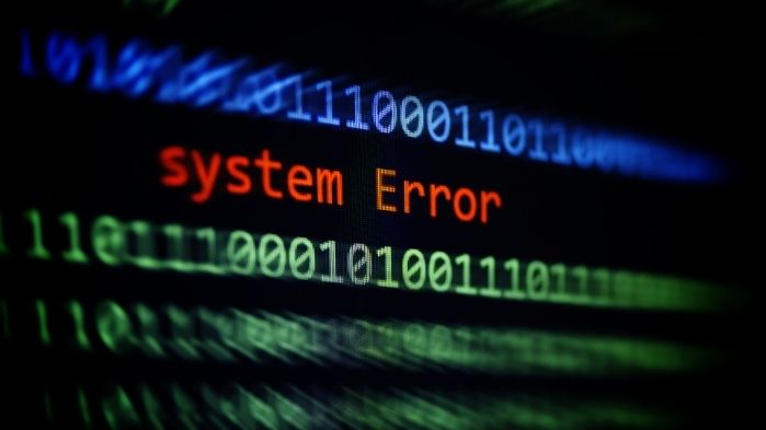 Technology Binary Code Number Data Alert System Error Message On