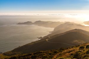 View at California's Point Bonita Lighthouse in the Marin Headlands at sunset in San Francisco, California, USA. document scanning and storage needs with record nations