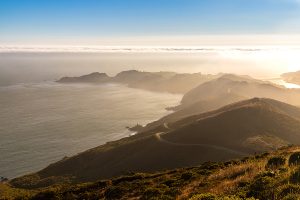 View at California's Point Bonita Lighthouse in the Marin Headlands at sunset in San Francisco, California, USA. document scanning and storage needs with record nations