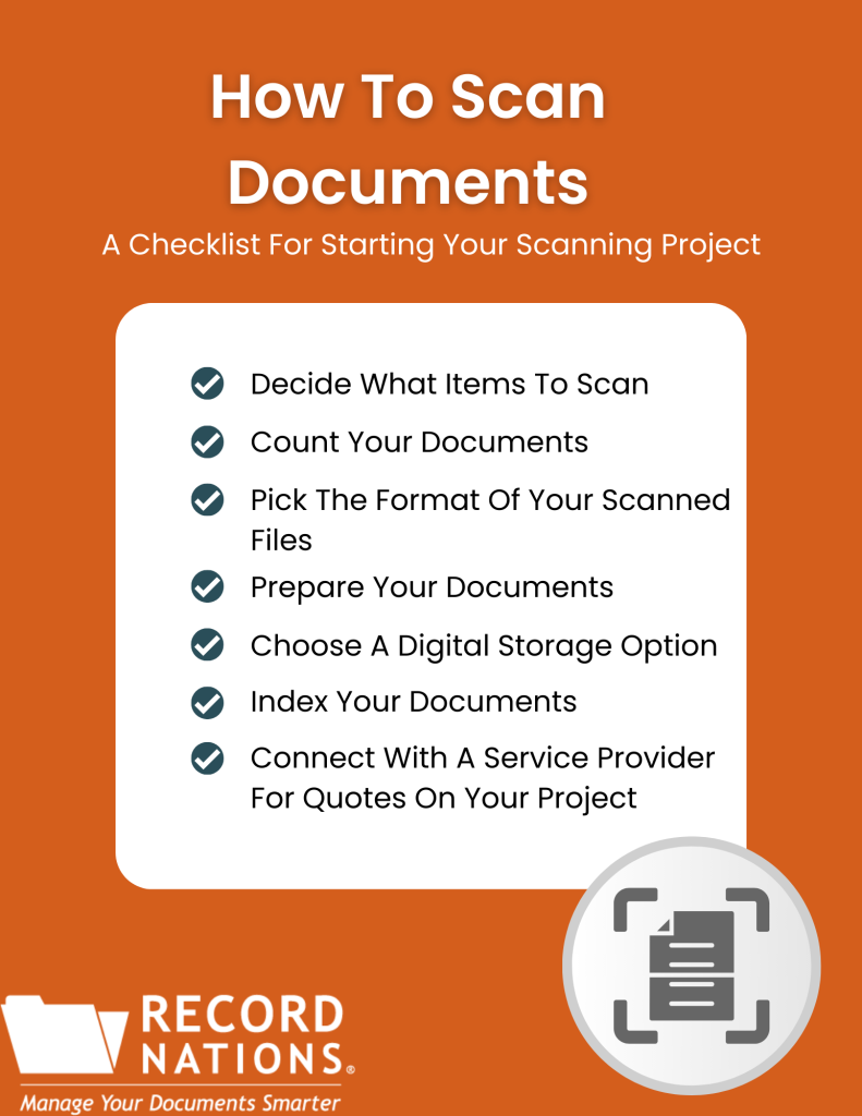 how to scan documents checklist for starting your scanning project
